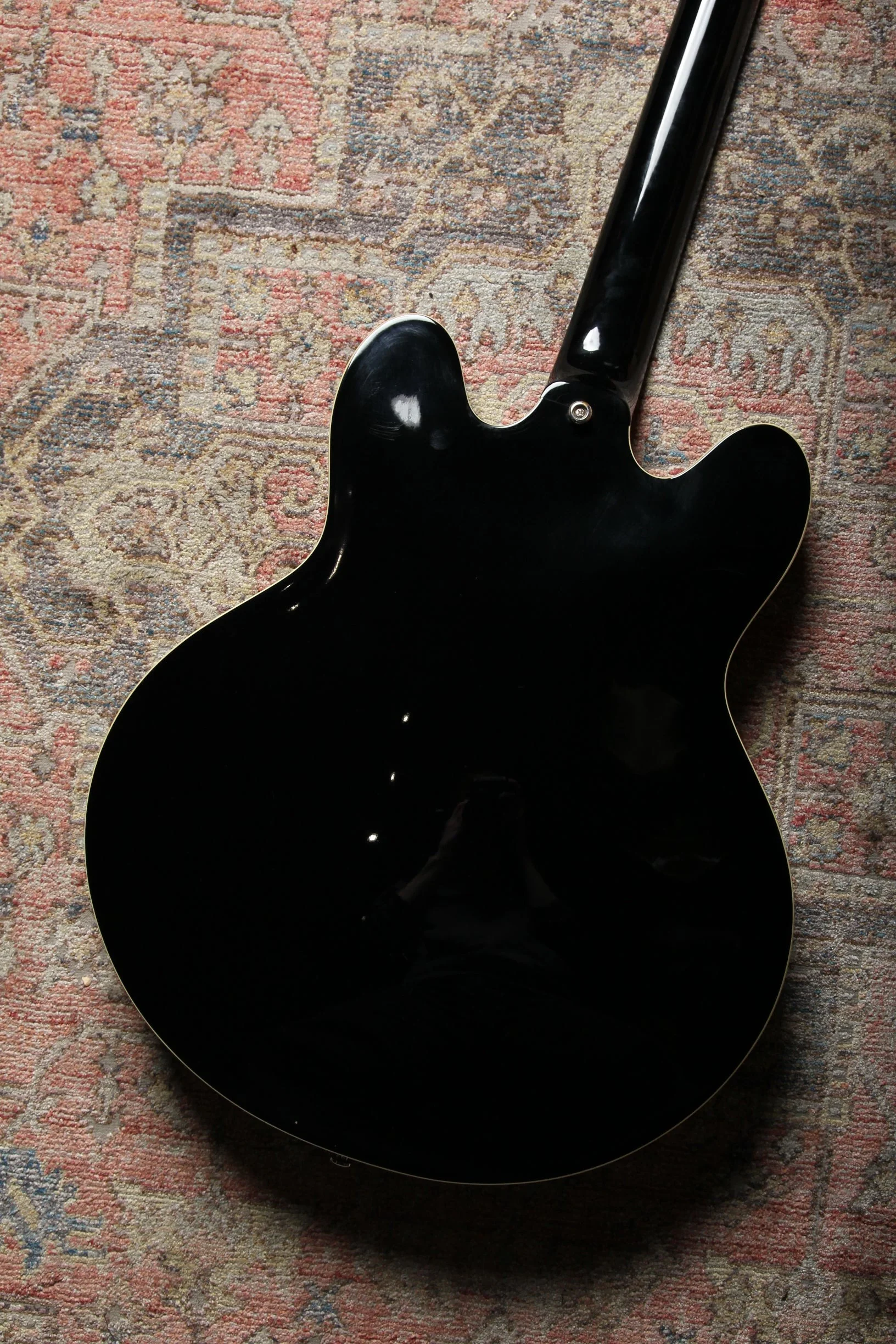 Pre-Owned Epiphone Semi-Hollow 335 Dot - Gloss Black - Image 3