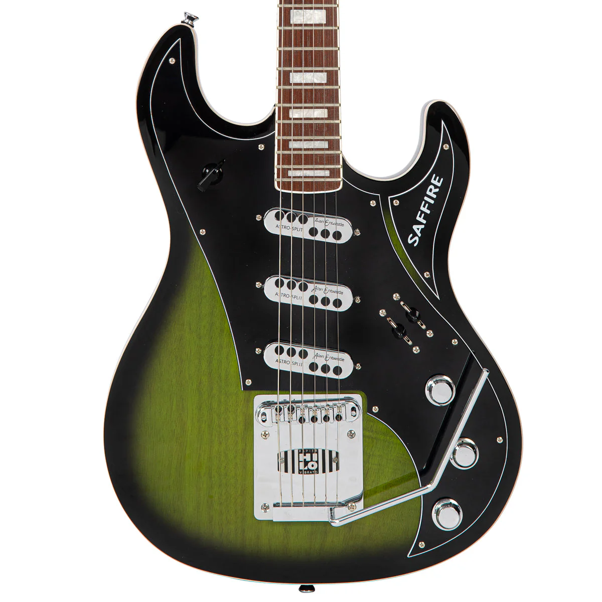 Rapier Saffire Ultra Electric Guitar ~ Greenburst - Image 4