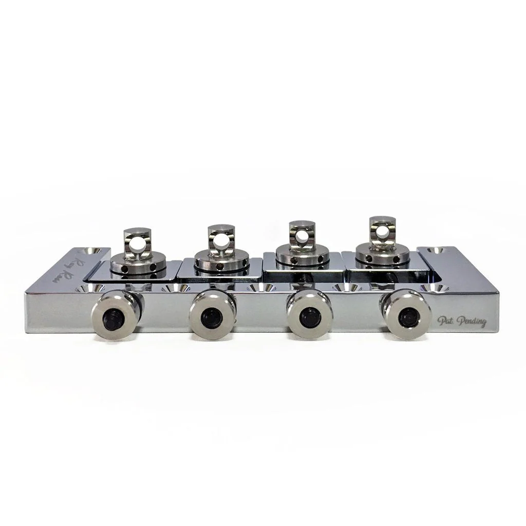 Ray Ross Saddle-Less Bass Bridge ~ 4 String / Gold - Image 3