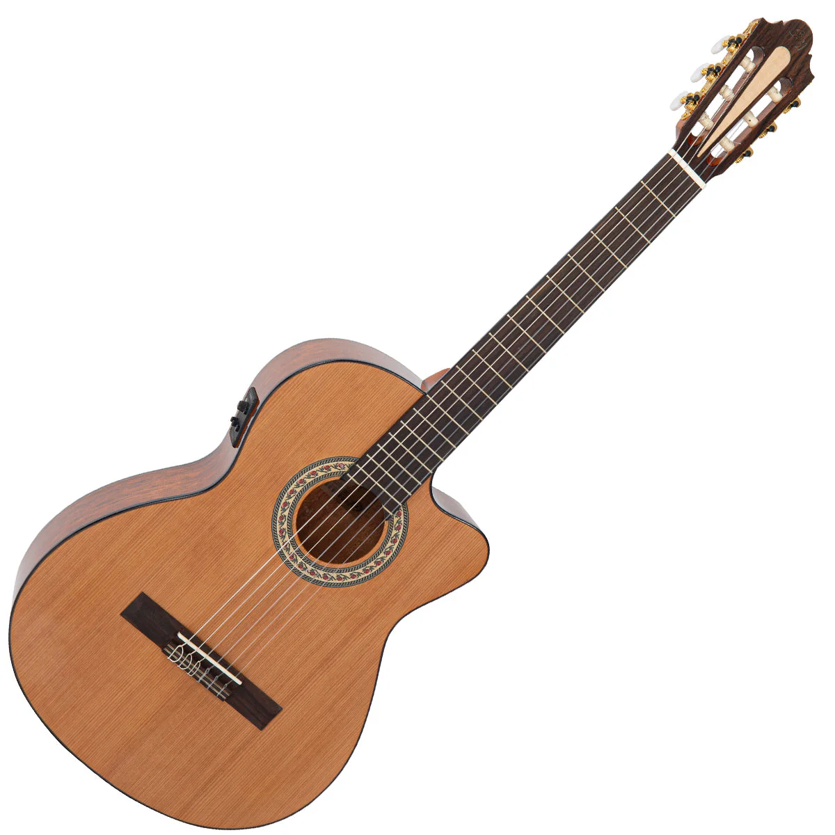 Santos Martinez Preludio Cutaway Electro-Classic Guitar ~ Natural High Gloss - Image 13