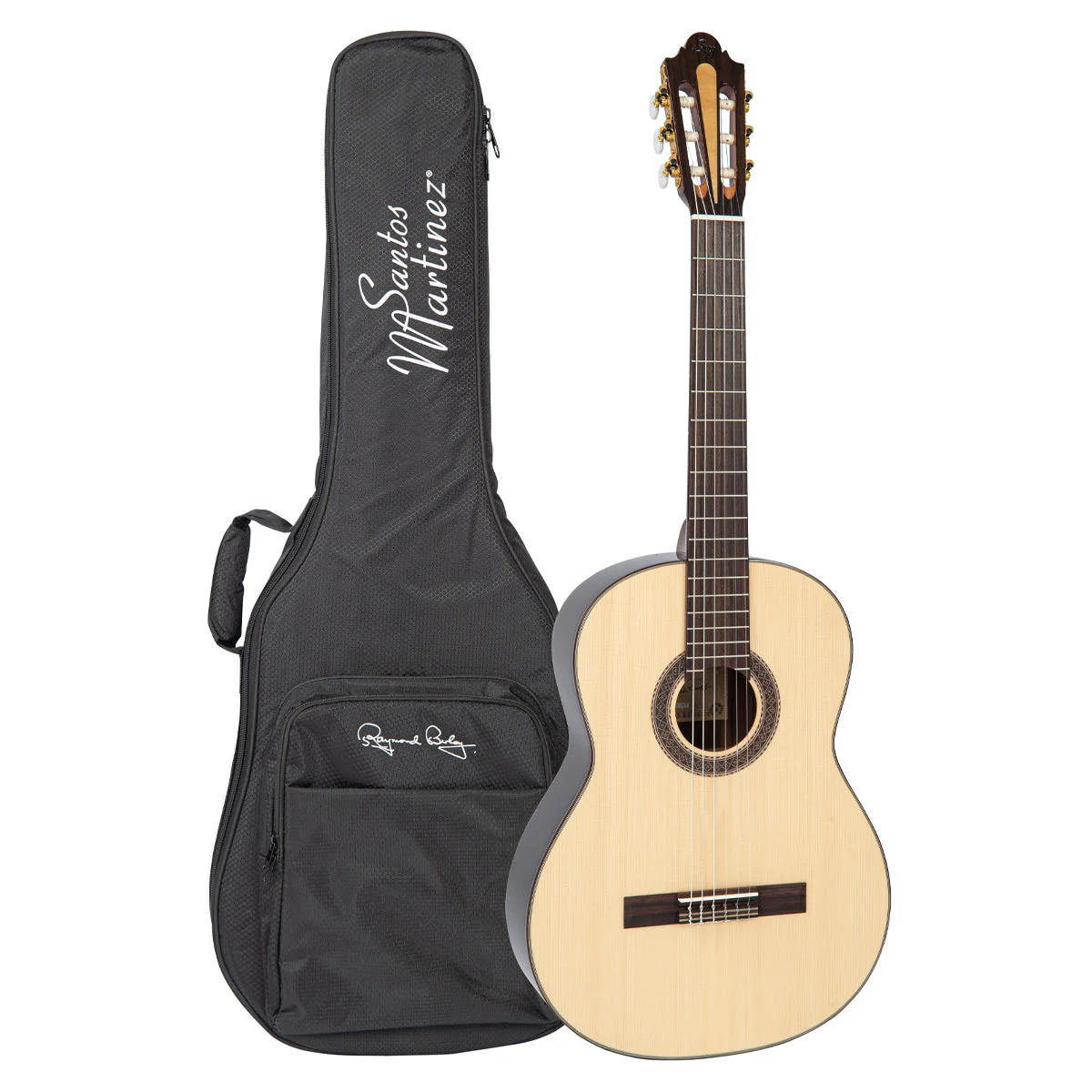 Santos Martinez  Raymond Burley Signature Classic Guitar with Deluxe Guitar Bag - Image 3
