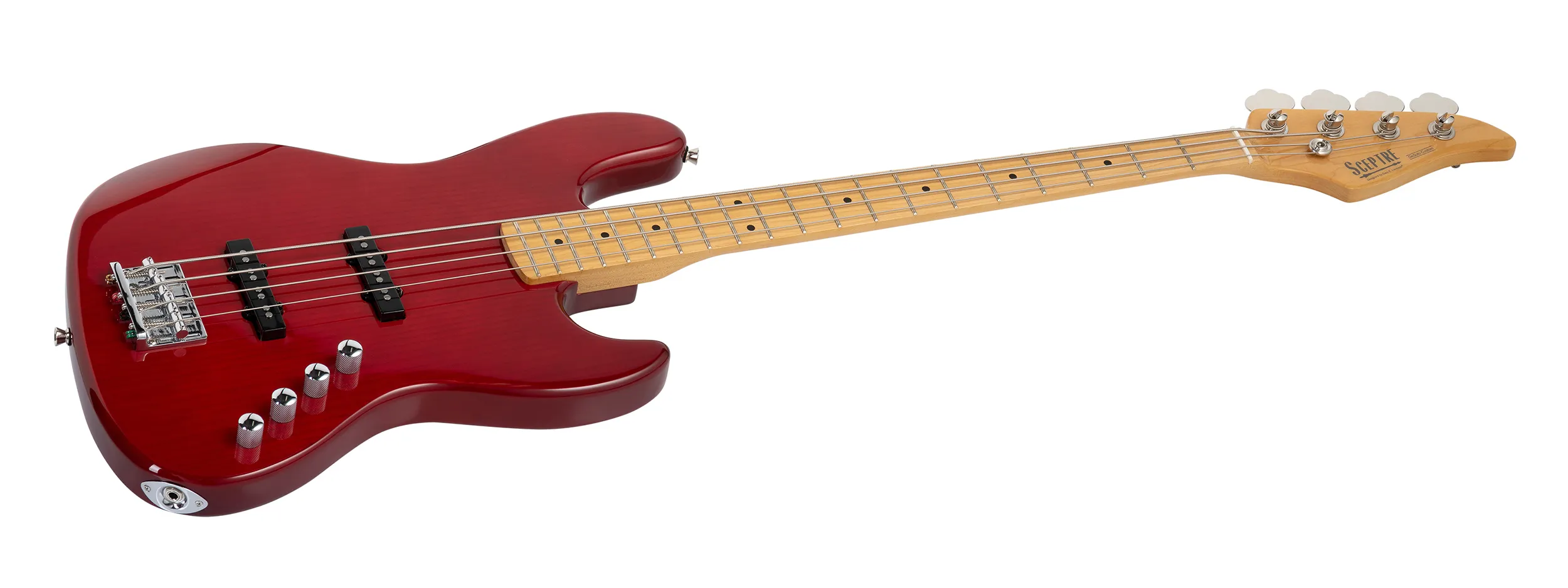Sceptre Desoto Deluxe Bass Guitar Thru Red SD2 STR M - Image 3