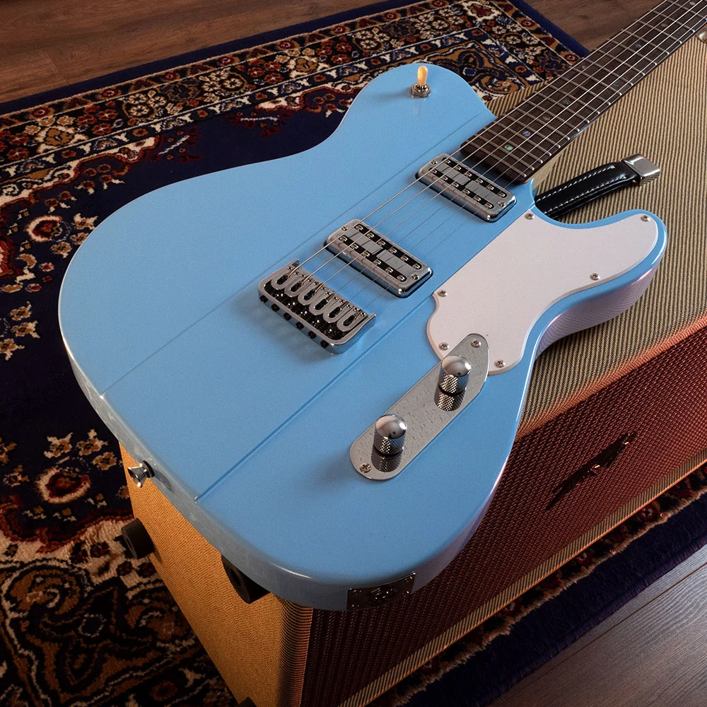 Shergold Telstar Standard ST14 Pastel Blue Electric Guitar - Image 2
