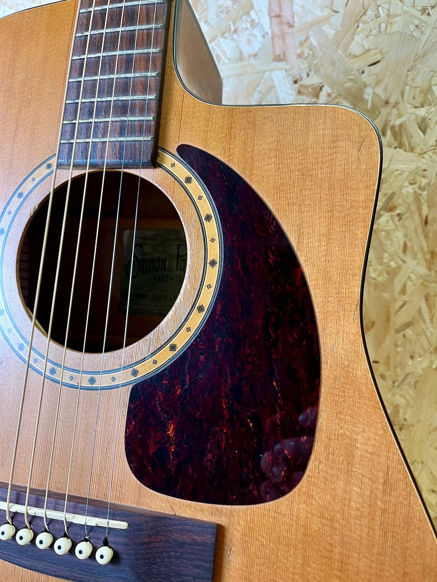Simon & Patrick S&P 6 CW CEDAR Solid Top Electro Acoustic Guitar - Pre-owned - Image 6