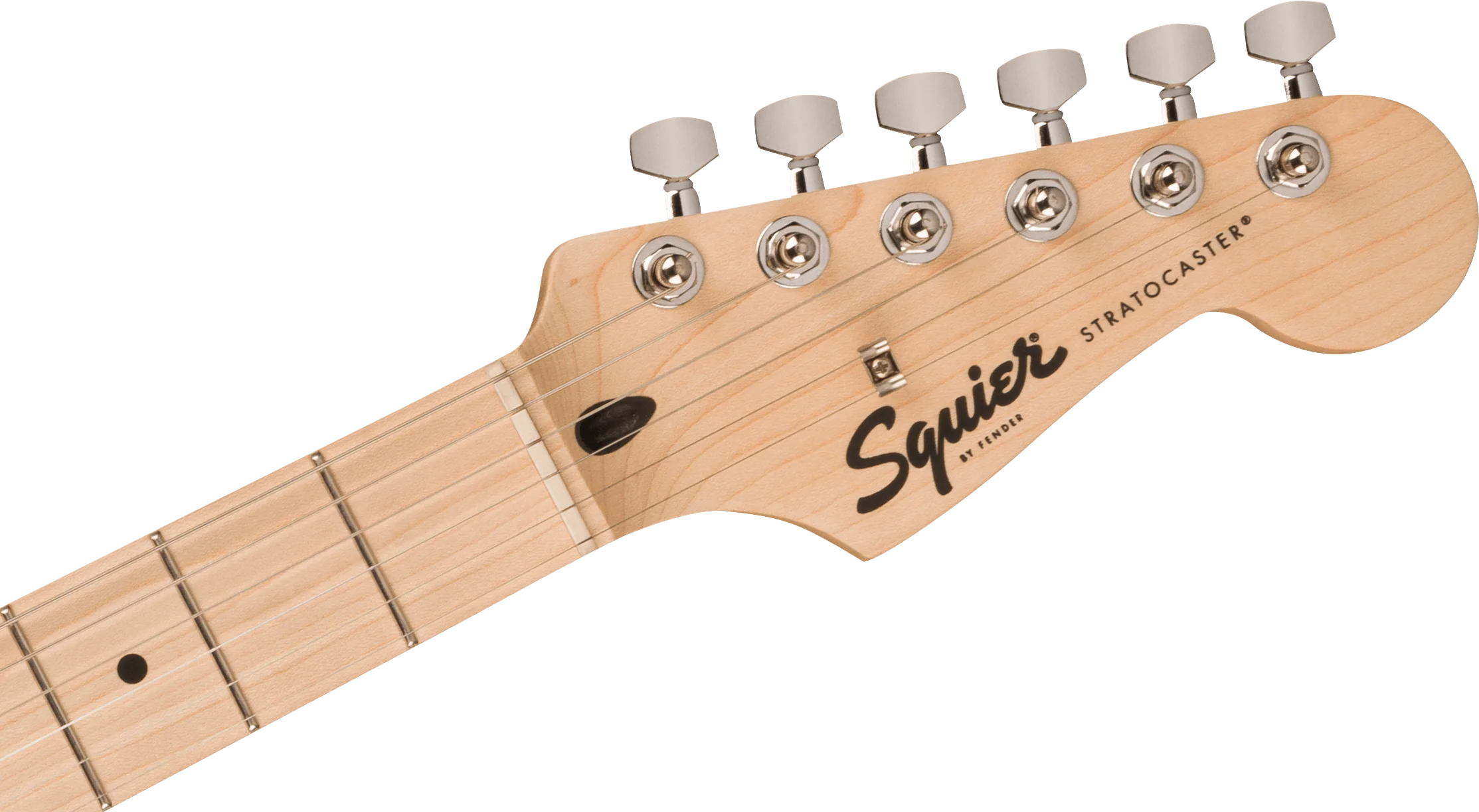 Squier Sonic™ Stratocaster®, Maple Fingerboard, White Pickguard, 2-Color Sunburst - Image 6