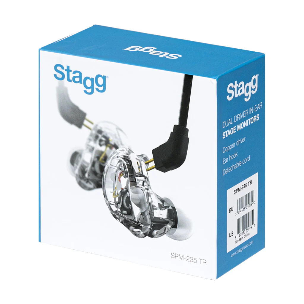 Stagg SPM-235 BK Dual Driver In-ear Stage Monitors (Pair) - Transparent - Image 3