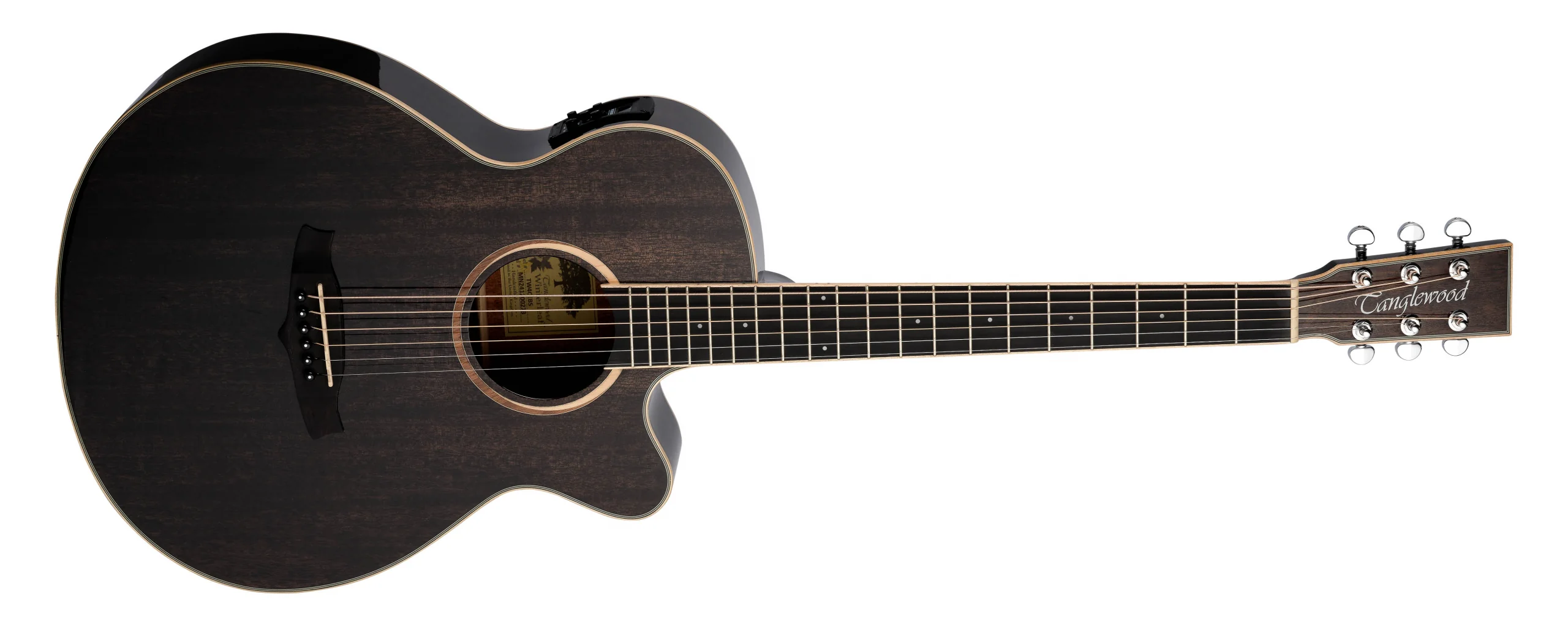 Tanglewood Winterleaf Super Folk Black Shadow Gloss Electro Acoustic TW4CEBS