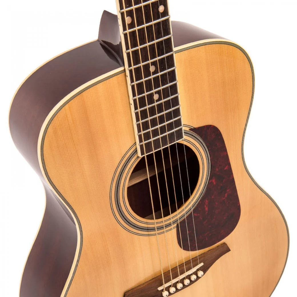 Vintage Acoustic Guitar V300 - Solid Spruce Top - Natural - - Image 8
