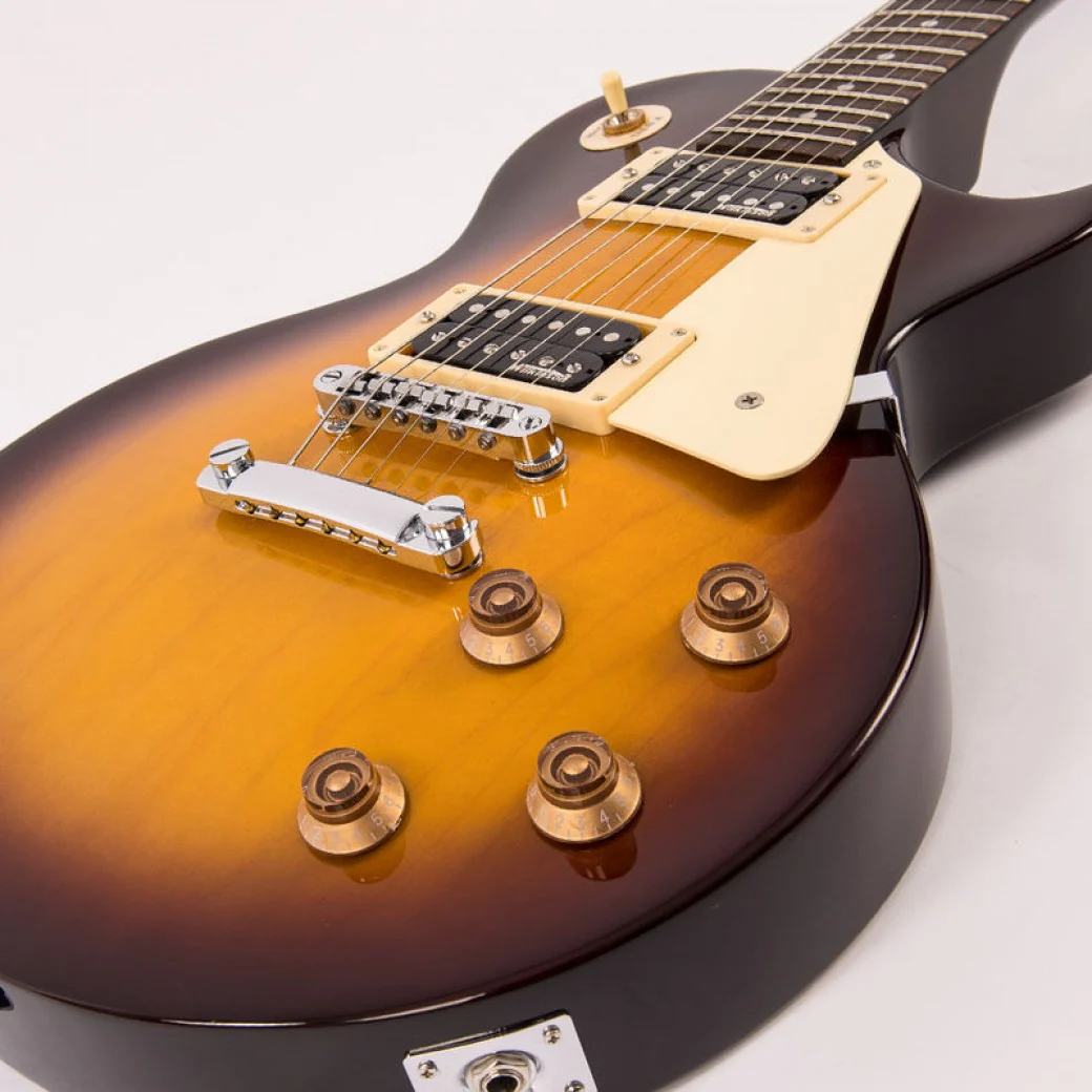 Vintage V100NB ReIssued Electric Guitar ~ Unbound Tobacco Sunburst - Image 3
