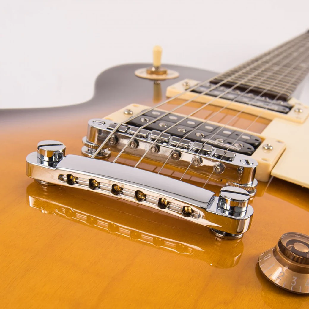 Vintage V100NB ReIssued Electric Guitar ~ Unbound Tobacco Sunburst - Image 4