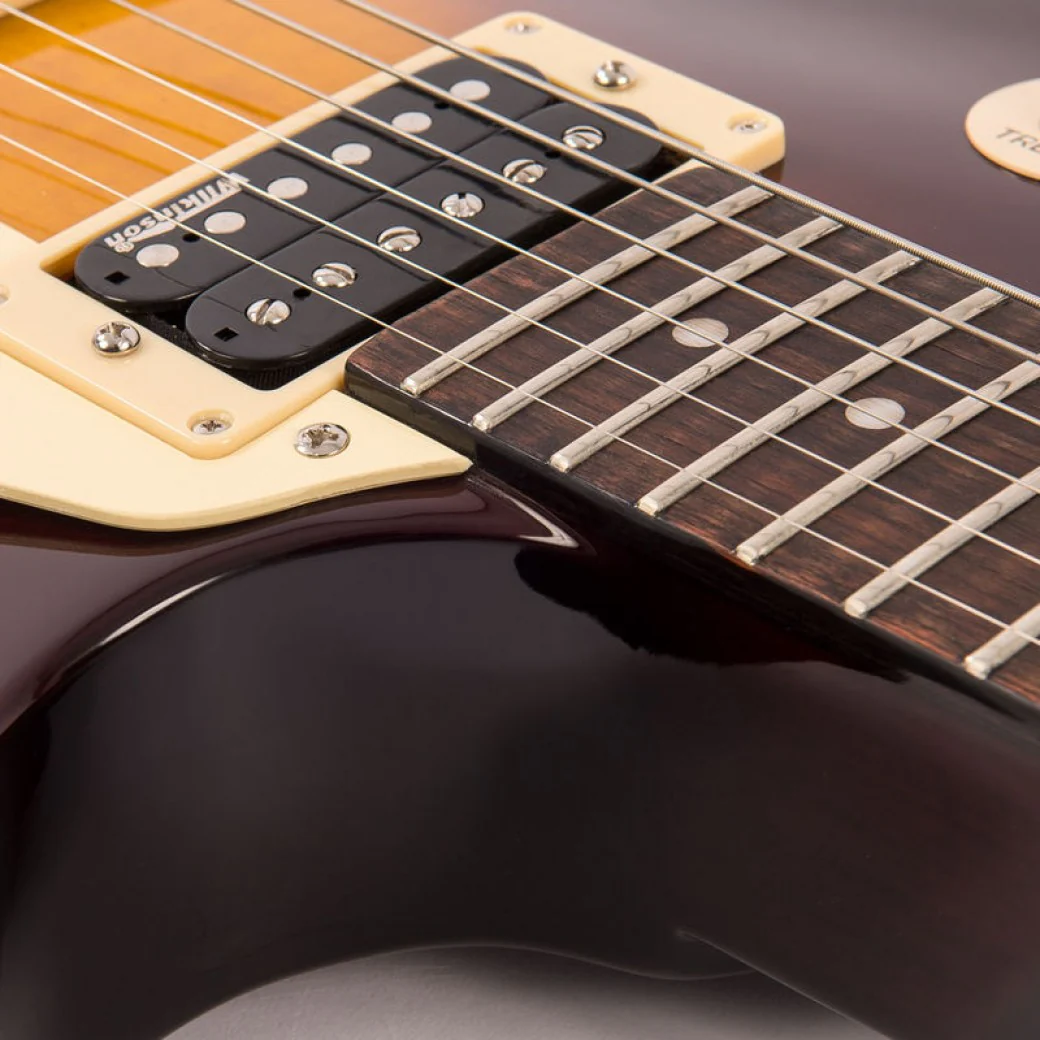 Vintage V100NB ReIssued Electric Guitar ~ Unbound Tobacco Sunburst - Image 5