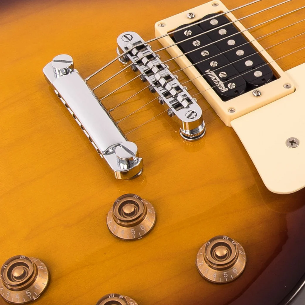 Vintage V100NB ReIssued Electric Guitar ~ Unbound Tobacco Sunburst - Image 6