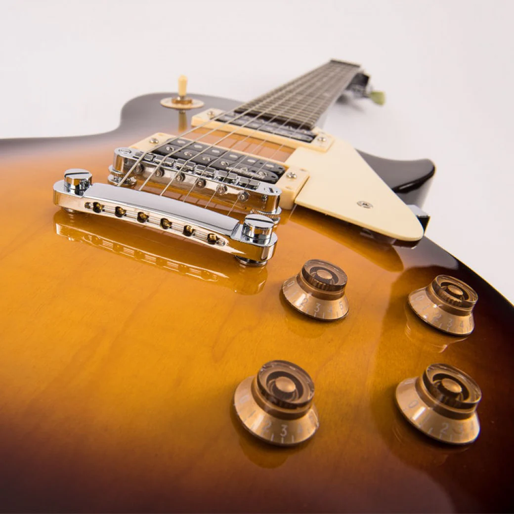 Vintage V100NB ReIssued Electric Guitar ~ Unbound Tobacco Sunburst - Image 7