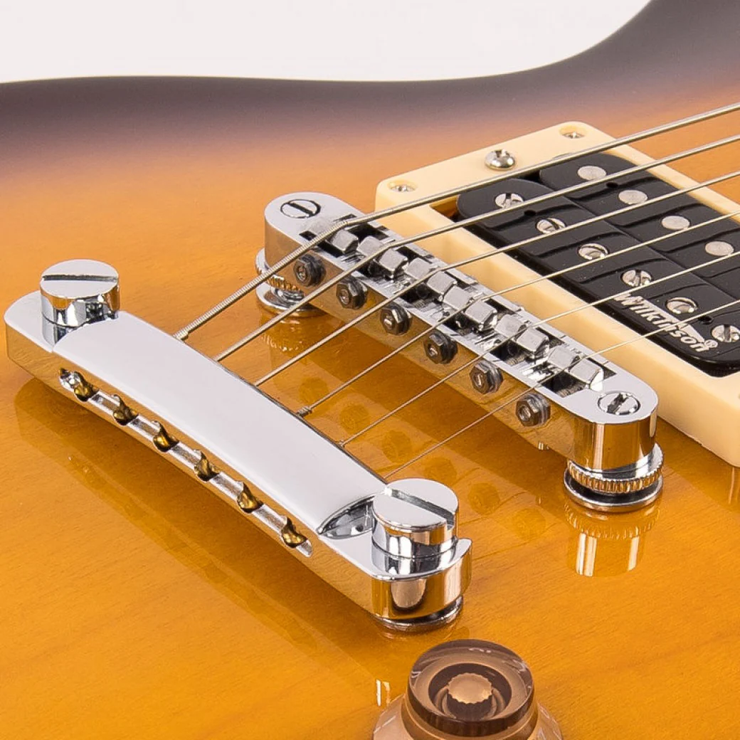 Vintage V100NB ReIssued Electric Guitar ~ Unbound Tobacco Sunburst - Image 9